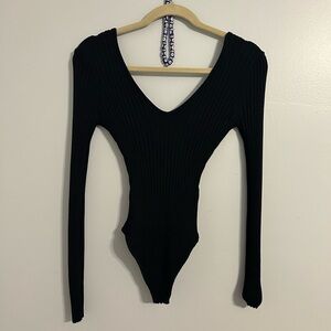 Stretch Knit Long Sleeve Body Suit